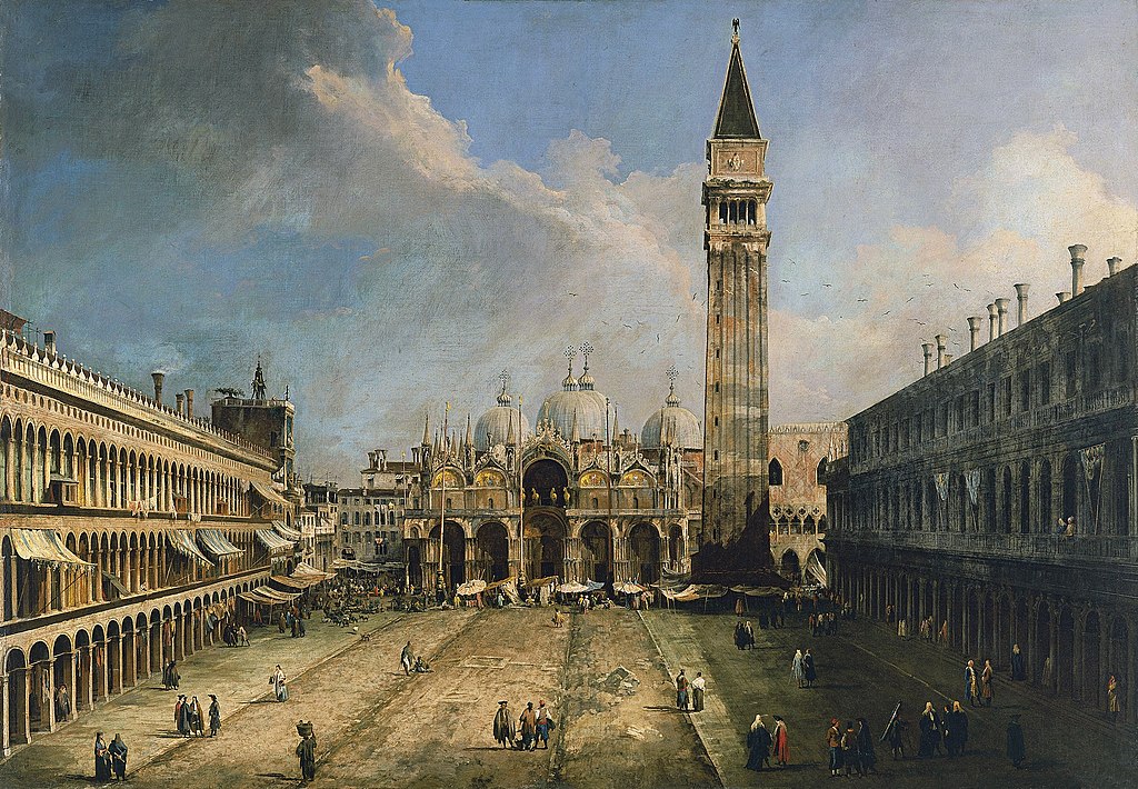 Opera del Canaletto: da ammirare la perfezione della prospettiva di Piazza San Marco