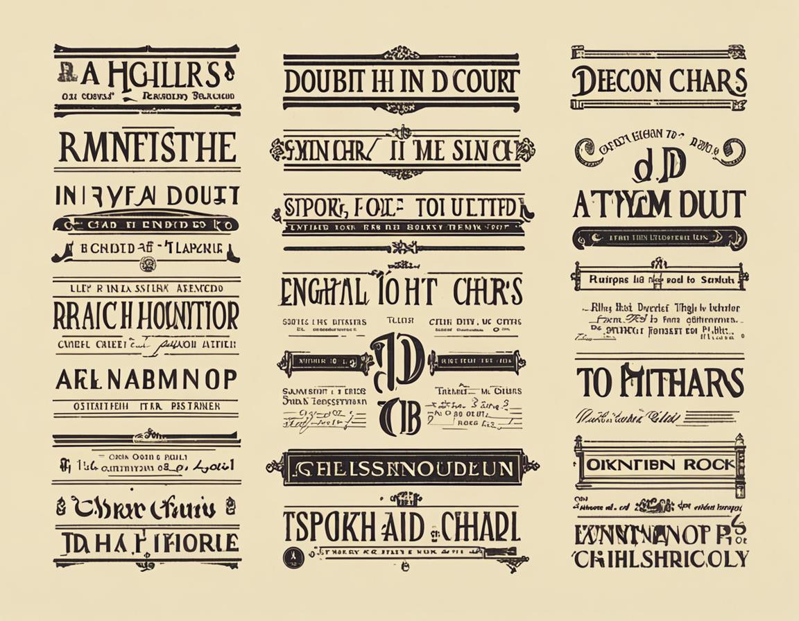 kind of old typefaces
